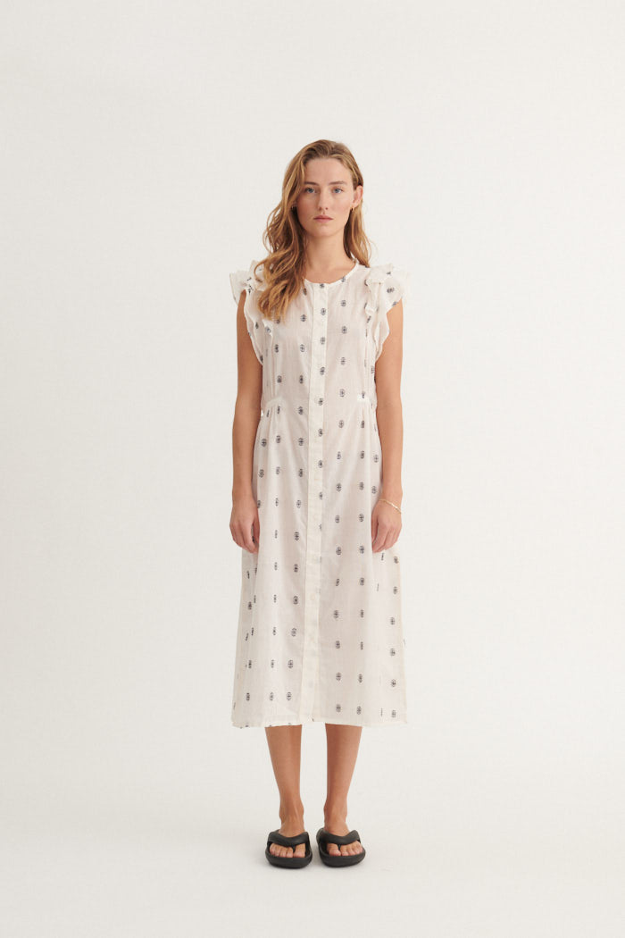 Basic Apparel Ada Dress Kjoler 705 whisper white / Sky captain