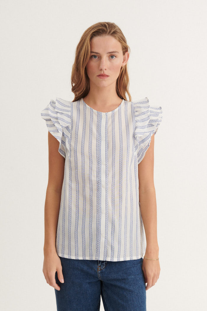 Basic Apparel Ada Shirt Skjorter 781 True navy / whisper white