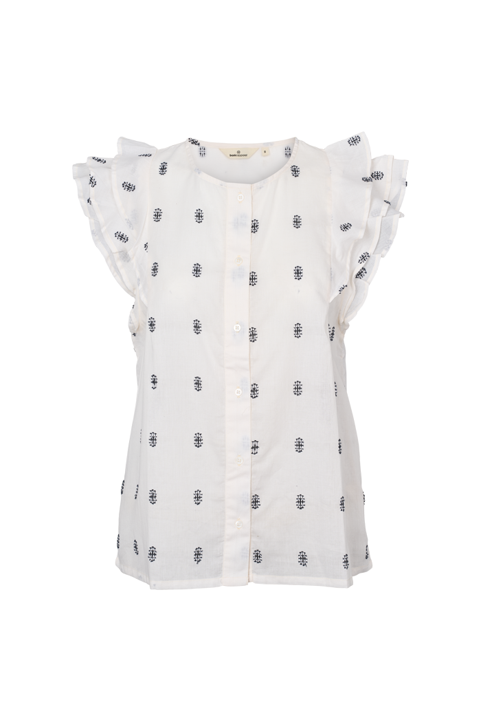 Basic Apparel Ada Shirt Skjorter 705 whisper white / Sky captain