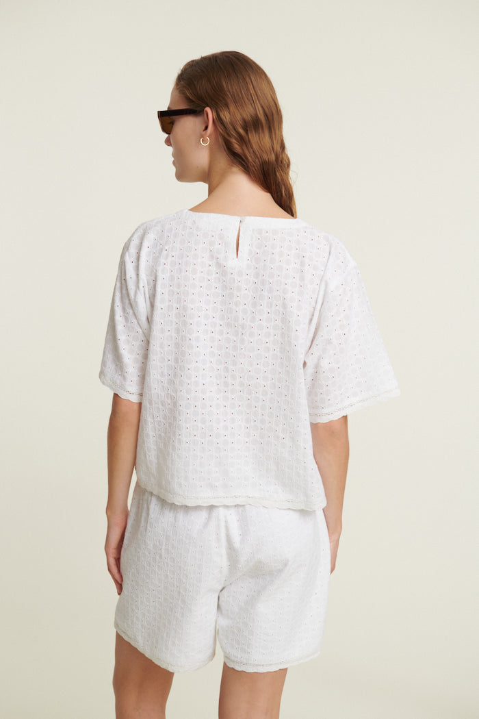 Basic Apparel Adie Crop Tee T-shirts 423 Bright White