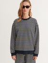 Anneli Oversized LS Sweat - Sky captain / birch
