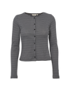 Arense Stripe Cardigan - Poppy seed / Black