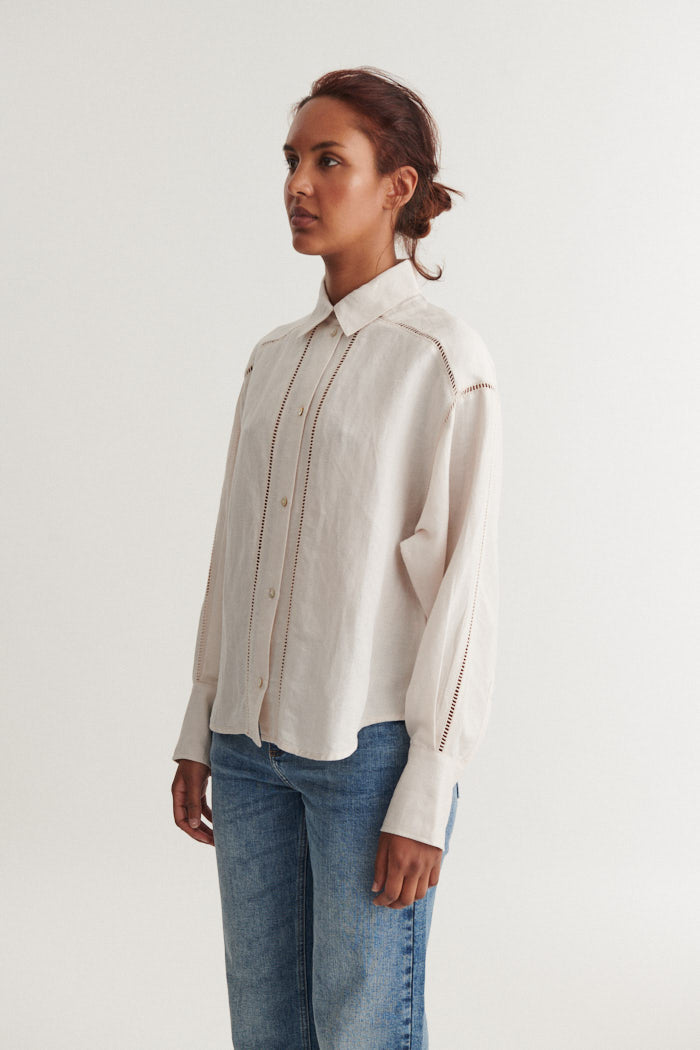 Basic Apparel Arina LS Shirt Skjorter 883 Moonbeam