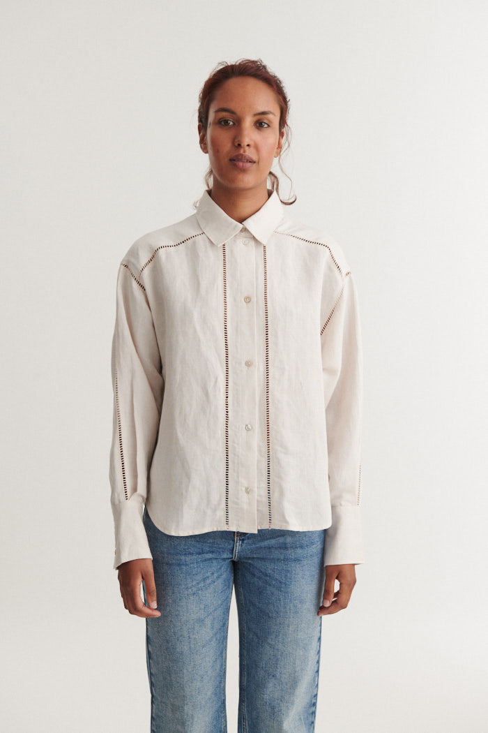 Basic Apparel Arina LS Shirt Skjorter 883 Moonbeam