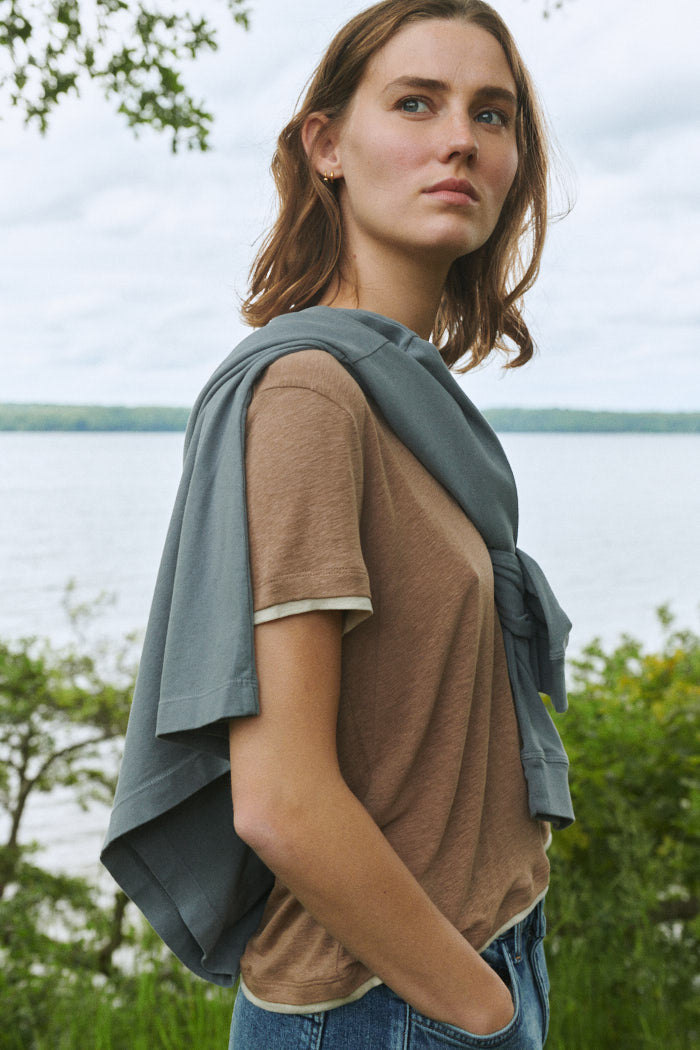 Basic Apparel Ashly Double Tee T-shirts 833 Portobella