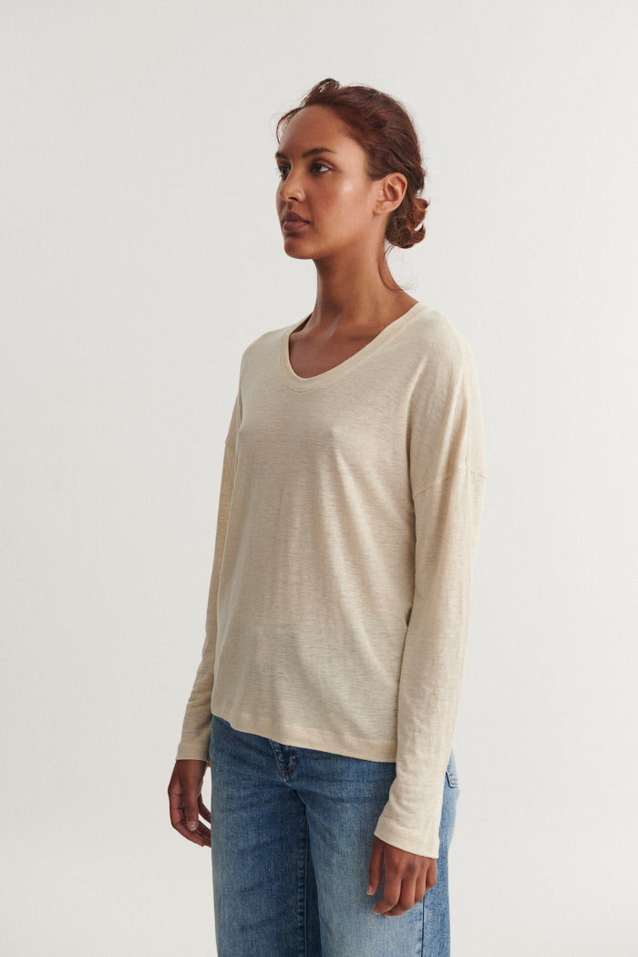 Basic Apparel Ashly LS Tee T-shirts 873 Summer sand