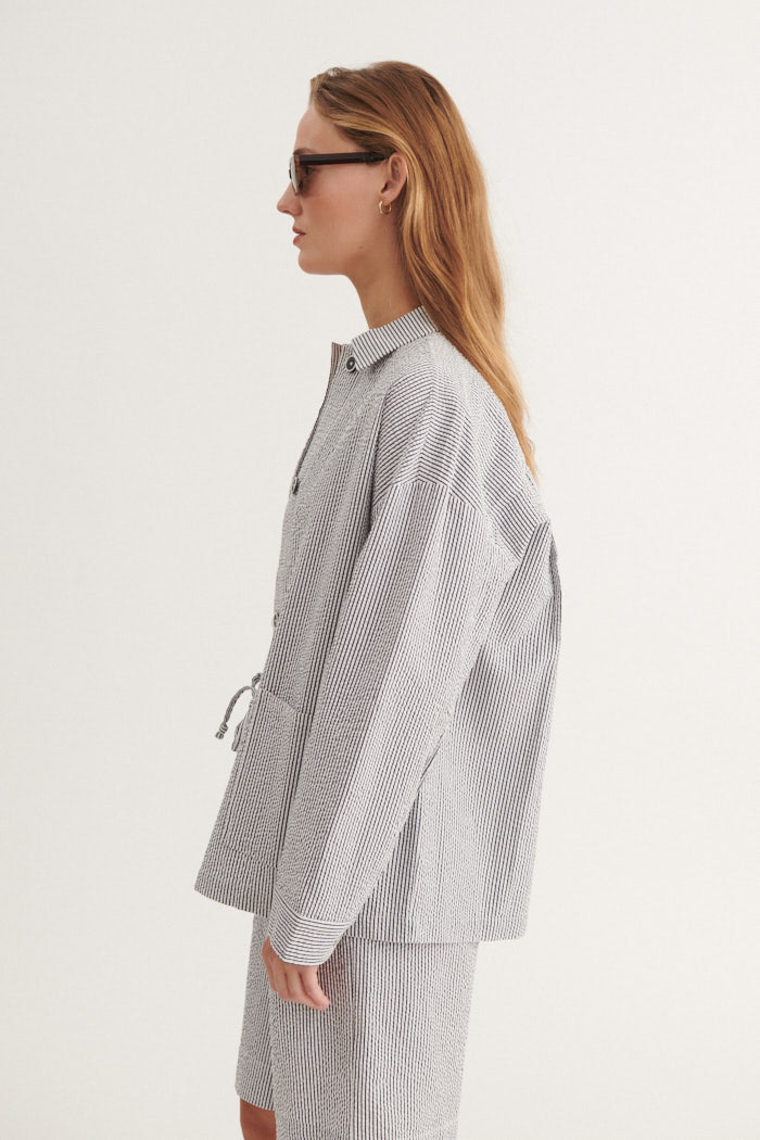 Basic Apparel Asta Jacket Jakker 690 Bright white / sky captain