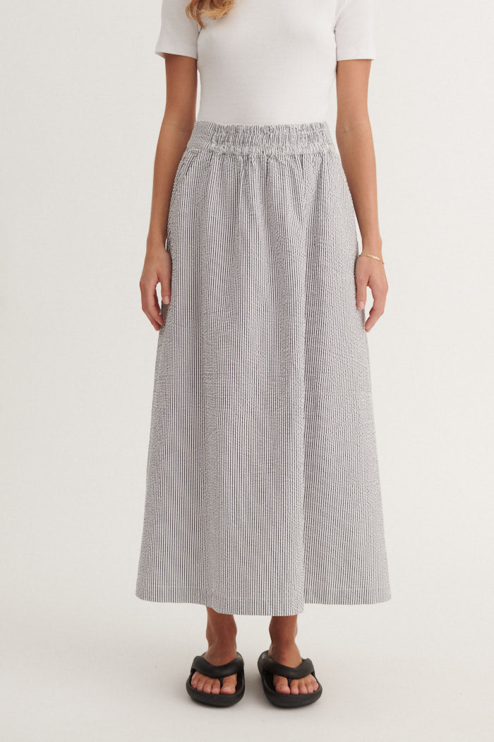 Basic Apparel Asta Skirt Nederdele 690 Bright white / sky captain