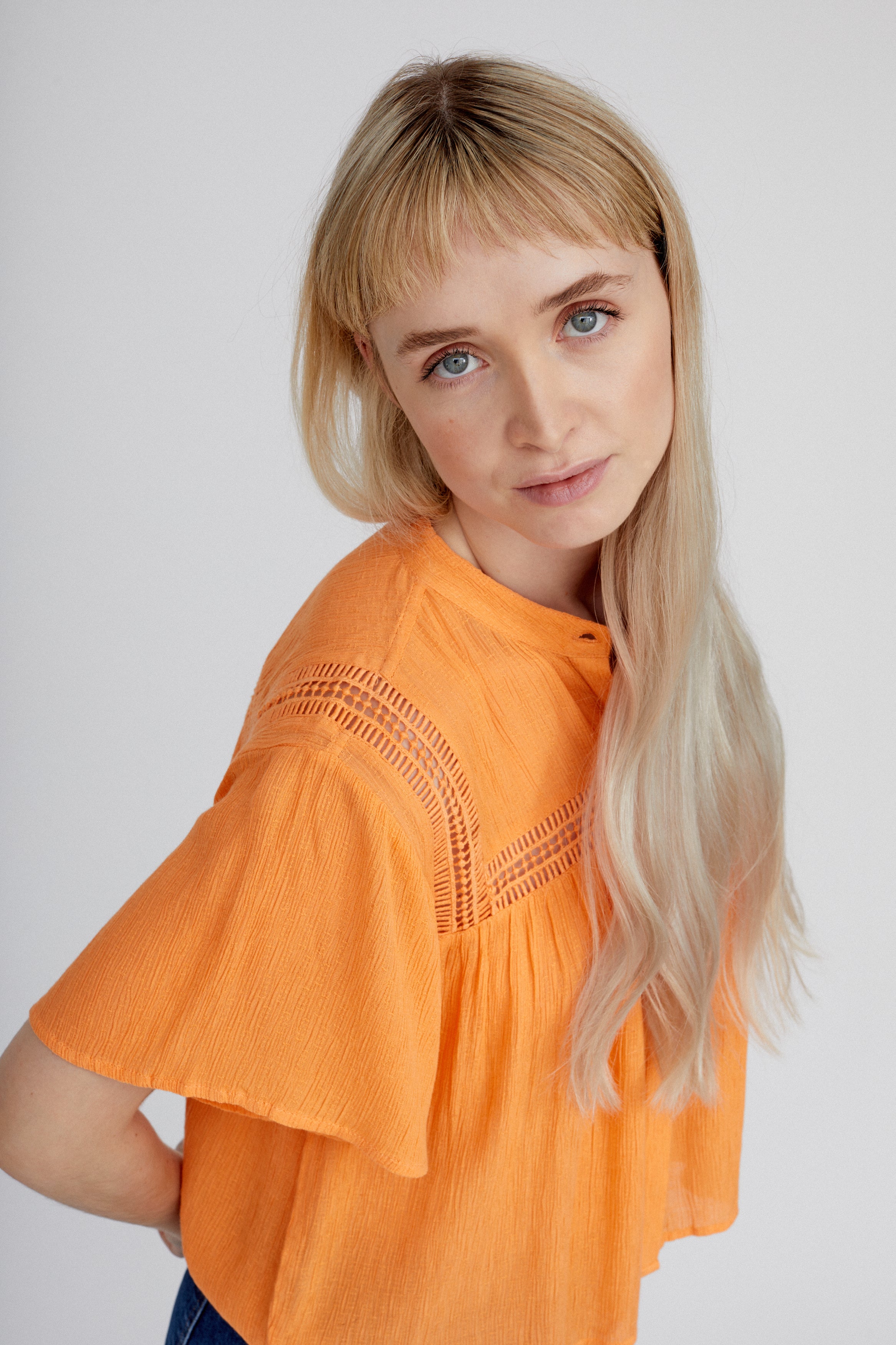 Basic Apparel Azela Blouse Bluser 589 Musk Melon