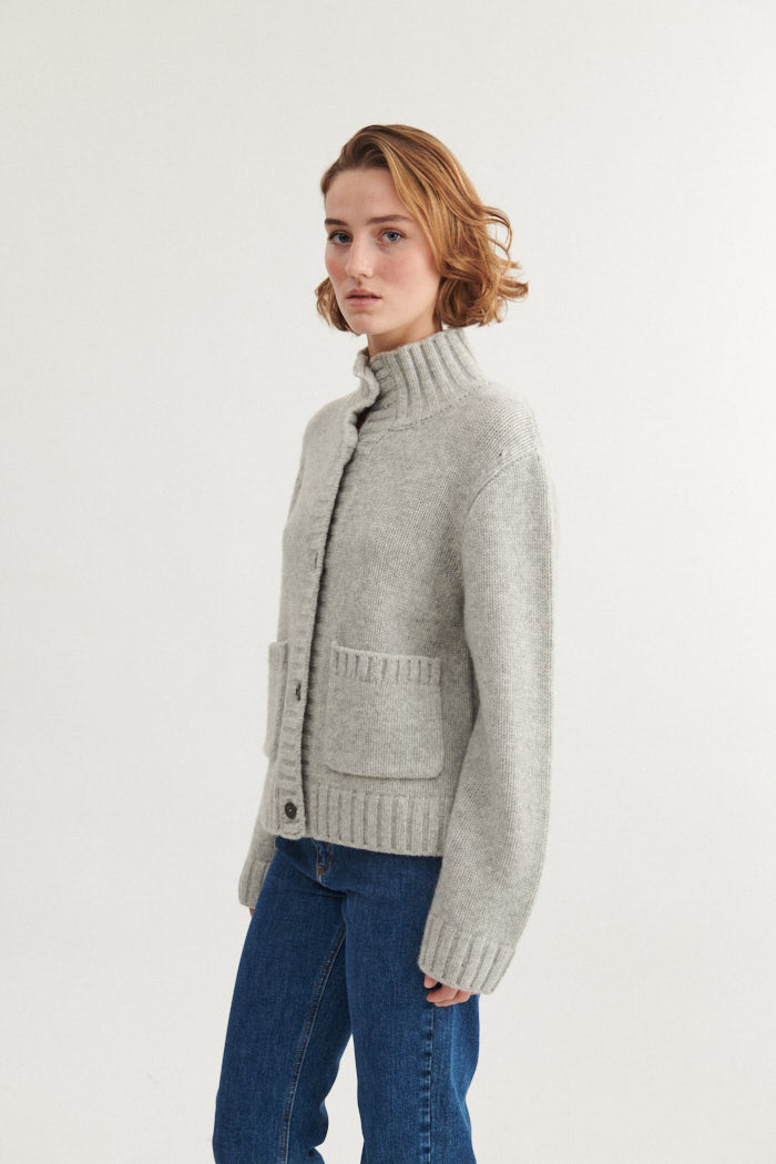 Basic Apparel Blanche Cardigan Cardigans 025 Grey Mel.