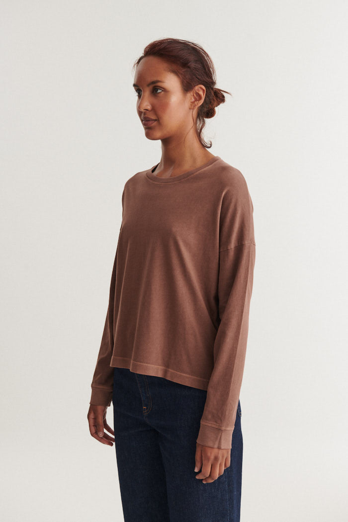 Basic Apparel Boni LS T-Shirt T-shirts 859 Fondue fudge