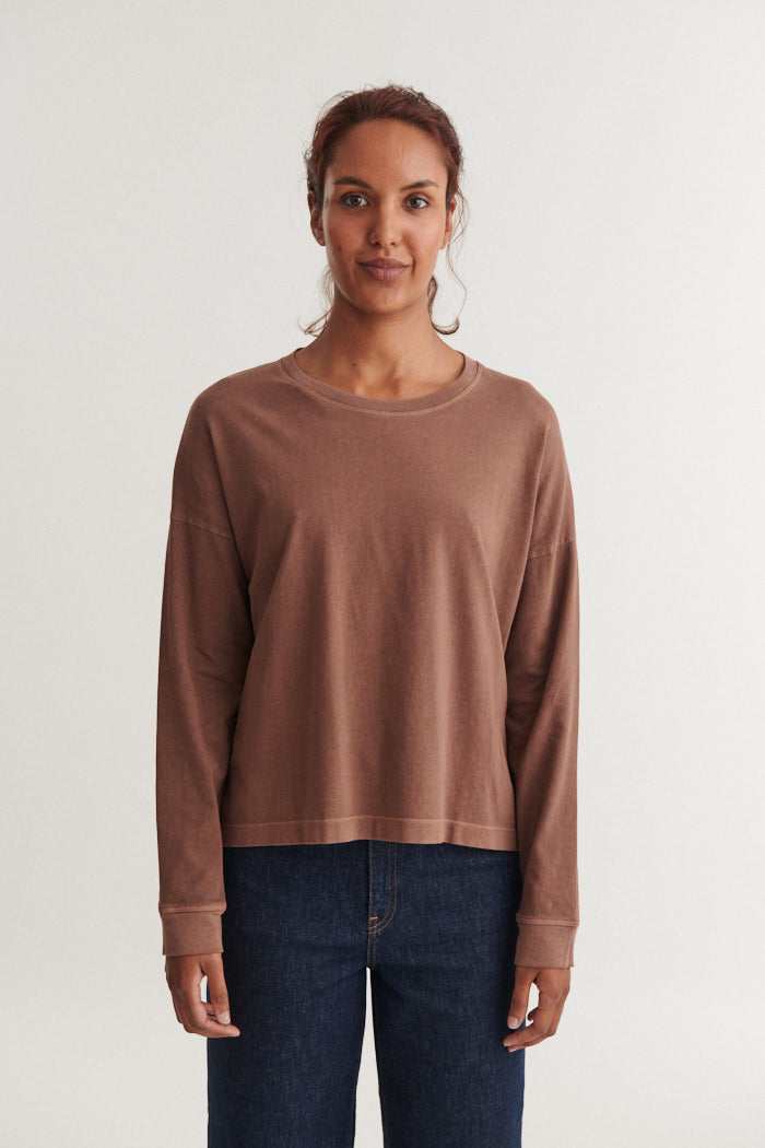 Basic Apparel Boni LS T-Shirt T-shirts 859 Fondue fudge