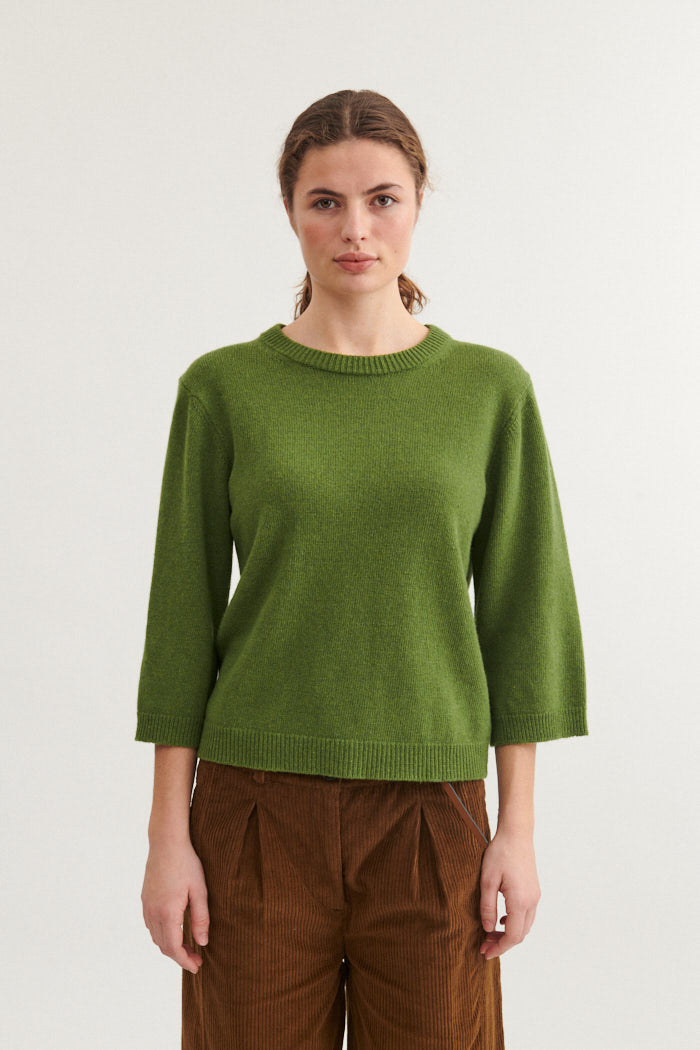 Basic Apparel Cady 3/4 Sleeve Sweaters 789 Mayfly