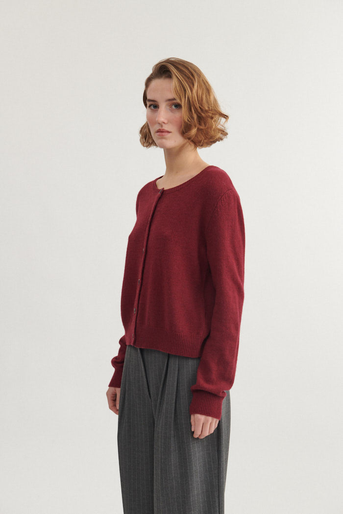 Basic Apparel Cady Cardigan Cardigans 792 Bordeaux Truffle