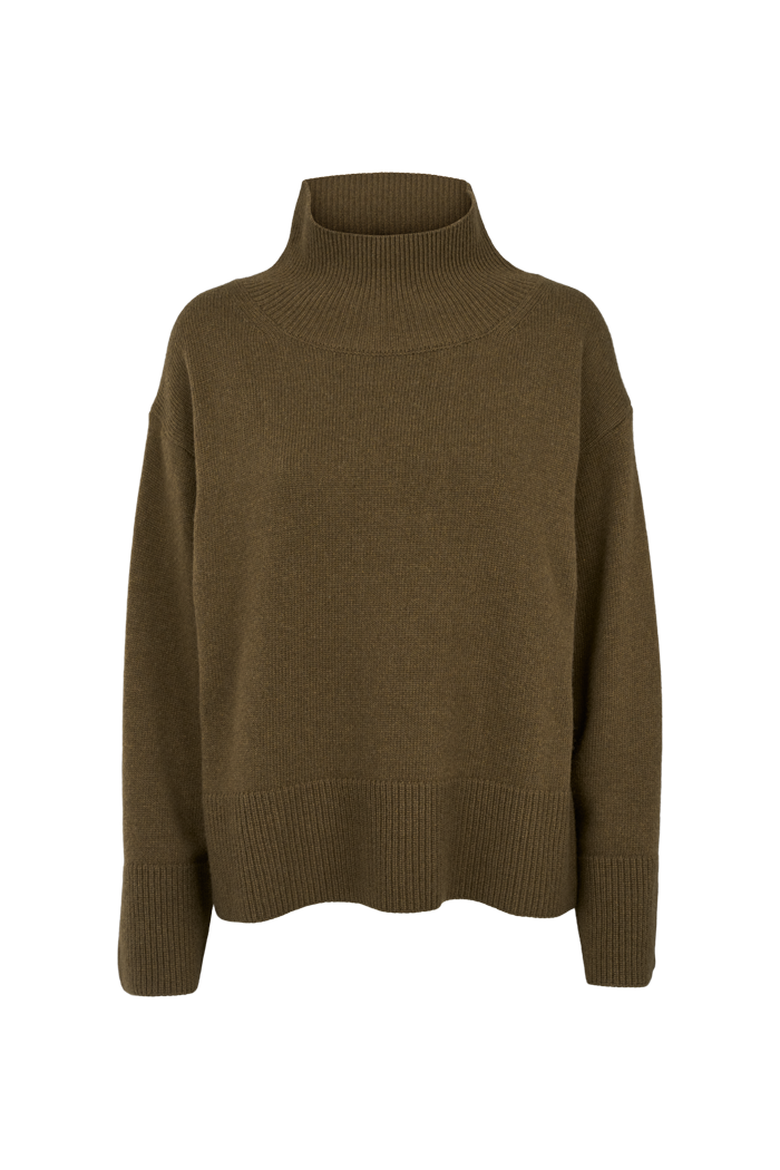 Basic Apparel Cady T-Neck Sweaters 620 Desert palm