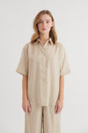 Carina Oversized Shirt - Natural melange