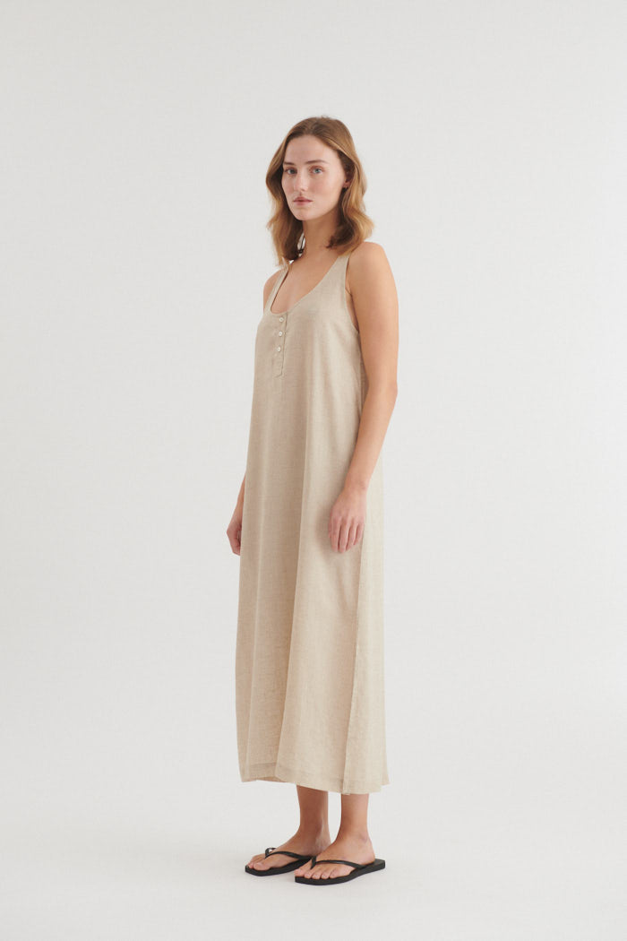 Basic Apparel Carina Tank Dress Kjoler 100 Natural melange