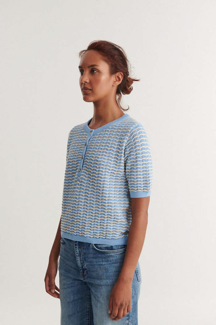 Basic Apparel Cashi Granddad Pullover Sweaters 877 Dutch canal / birch