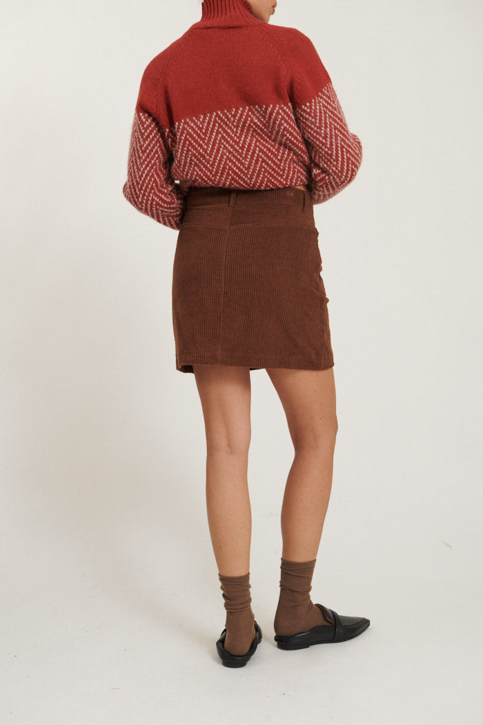 Basic Apparel Cherry Skirt Nederdele 710 Bison
