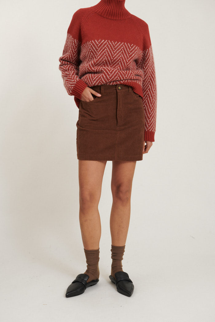 Basic Apparel Cherry Skirt Nederdele 710 Bison