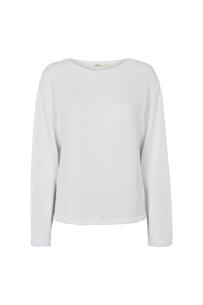 Basic Apparel Cia Boat Neck Sweaters 423 Bright White