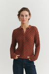 Cilla Polo Sweater - Tortoise shell