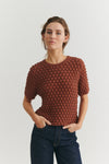 Cilla SS Sweater - Tortoise shell