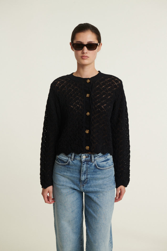 Basic Apparel Dania Cardigan Cardigans 001 Black