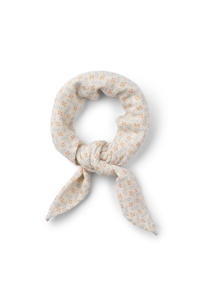 Basic Apparel Ember Scarf GOTS Halstørklæder 678 Birch / Amber Brown / Blue Horizon