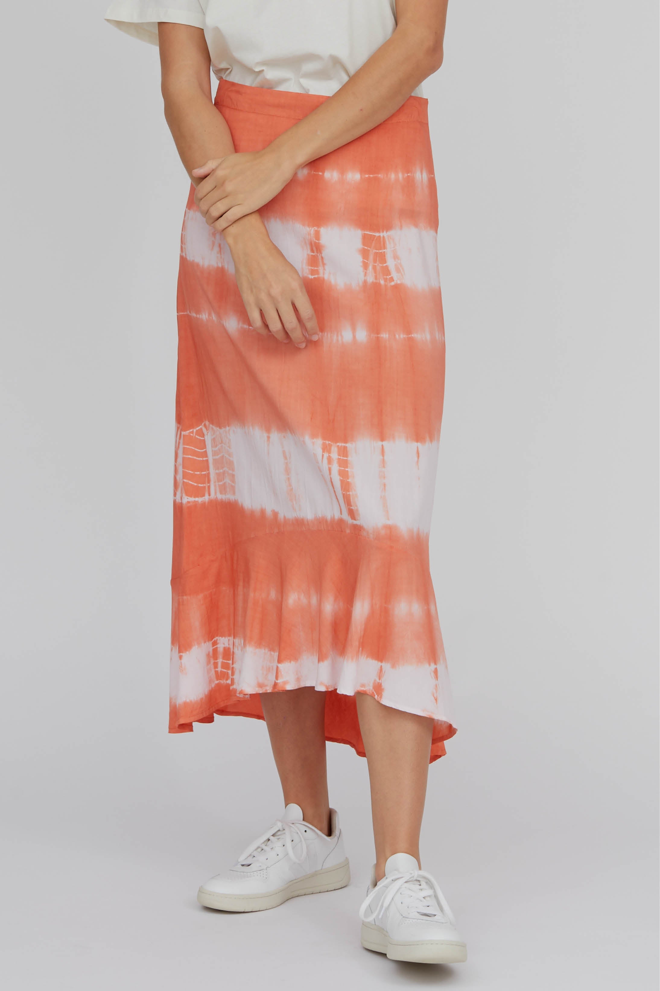 Basic Apparel Orchid Skirt Nederdele 592 Tie Dye Dusted Clay / Pink Chalk