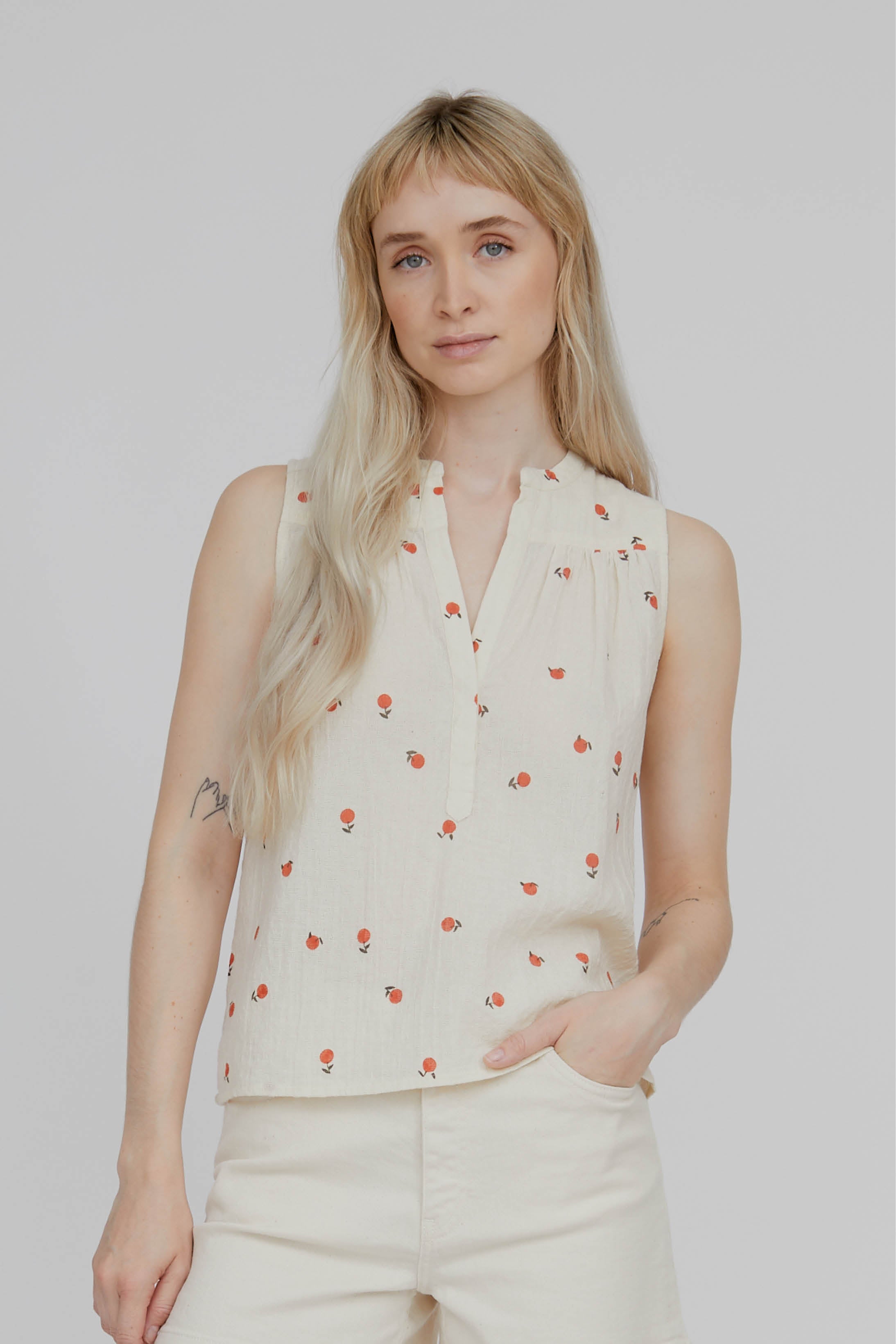 Basic Apparel Iris Ember Blouse Bluser 595 Birch / Dusted Clay