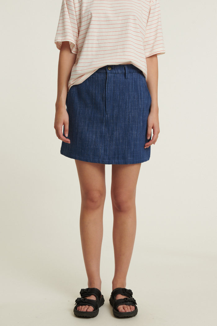Basic Apparel Jen Skirt Nederdele 103 Mid Blue