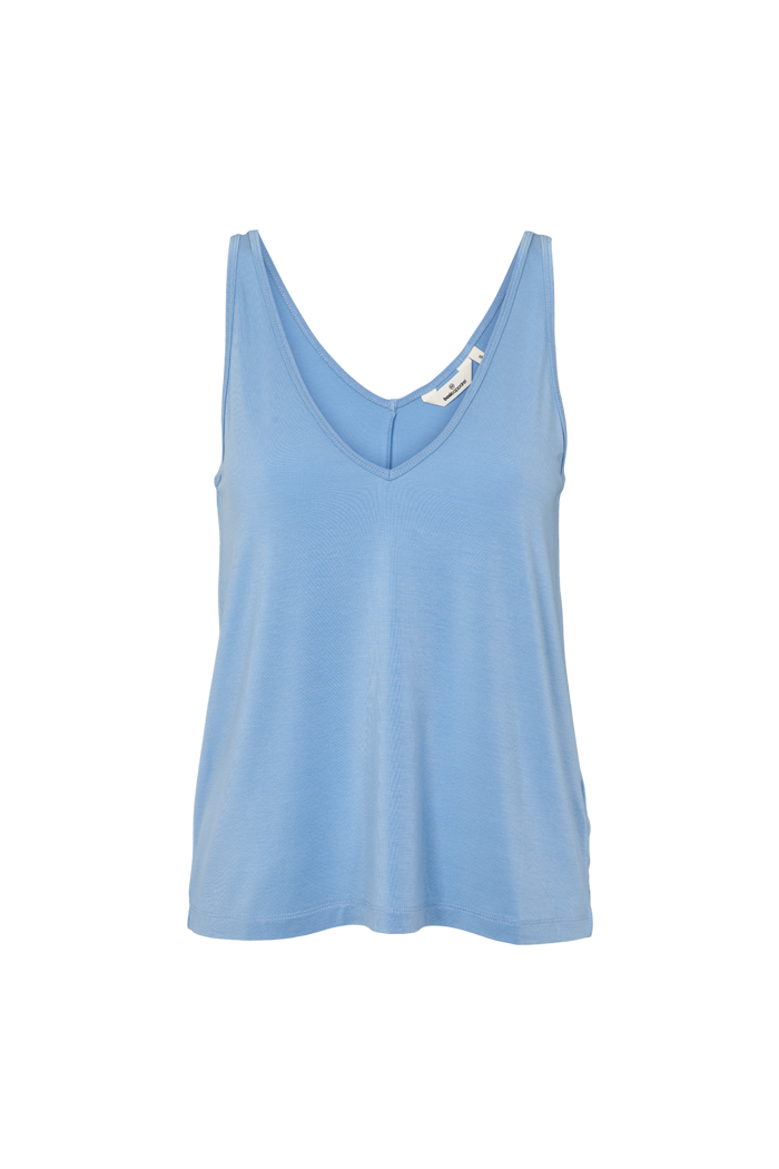 Basic Apparel Jo V Tank Toppe 704 Blissful Blue