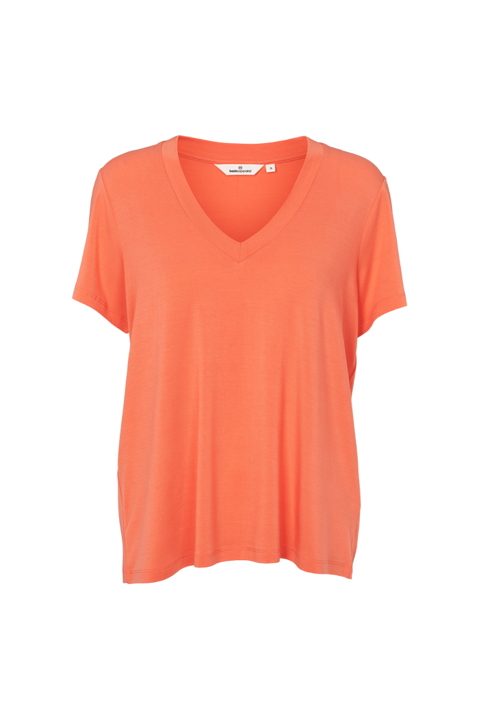 Basic Apparel Joline V-neck T-shirts 349 Tomato