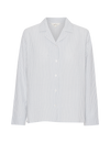 Juna PJ Shirt GOTS - Ashley Blue/Whisper White