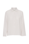 Juna PJ Shirt GOTS - Feather Grey/Whisper White