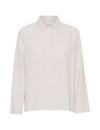 Juna PJ Shirt GOTS - Feather Grey/Whisper White
