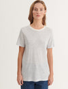 Kali Stripe Tee - Quiet harbor / Whisper white