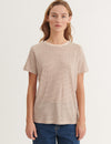 Kali Stripe Tee - Smoke gray / carafe