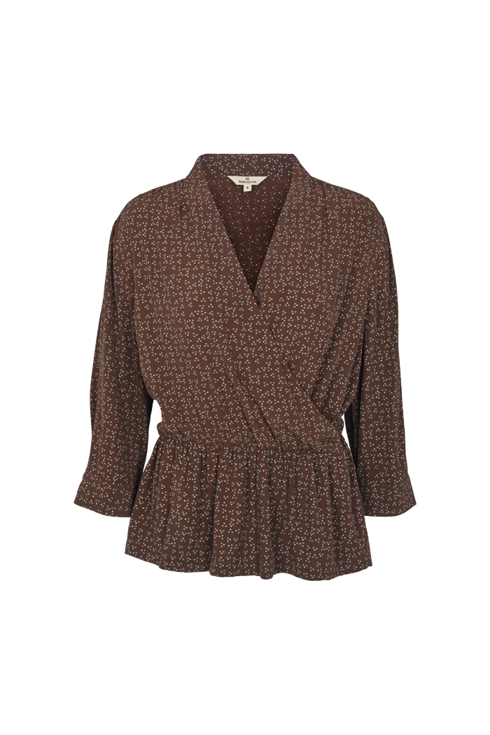 Basic Apparel Laurel Blouse Bluser 485 Pixel Print Carafe