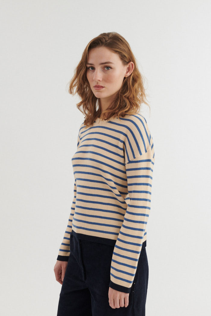 Basic Apparel Lila Sweater Sweaters 638 Navy / birch