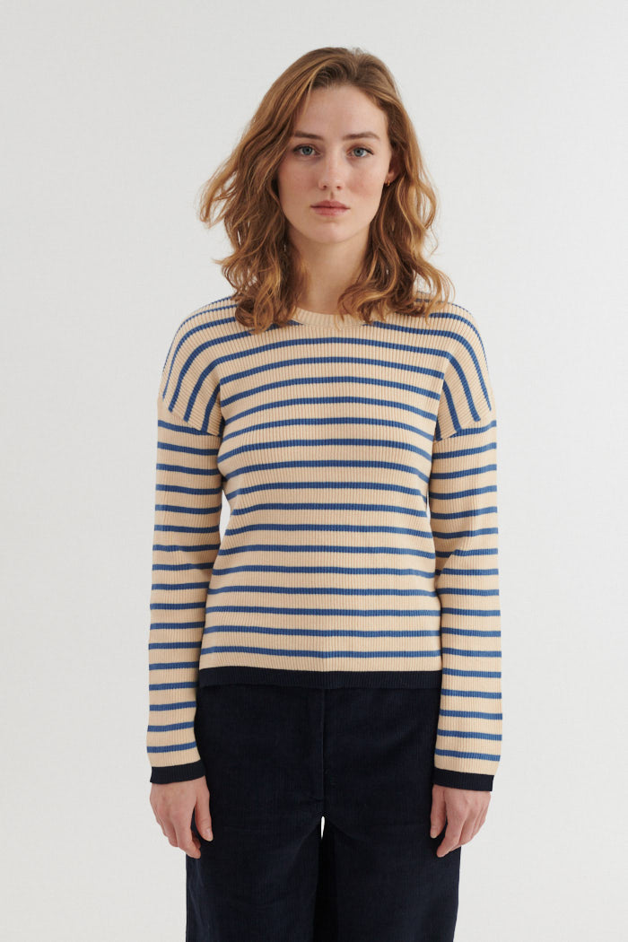 Basic Apparel Lila Sweater Sweaters 638 Navy / birch