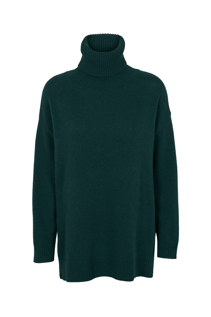 Basic Apparel Line T-Neck Sweaters 714 Rain Forest
