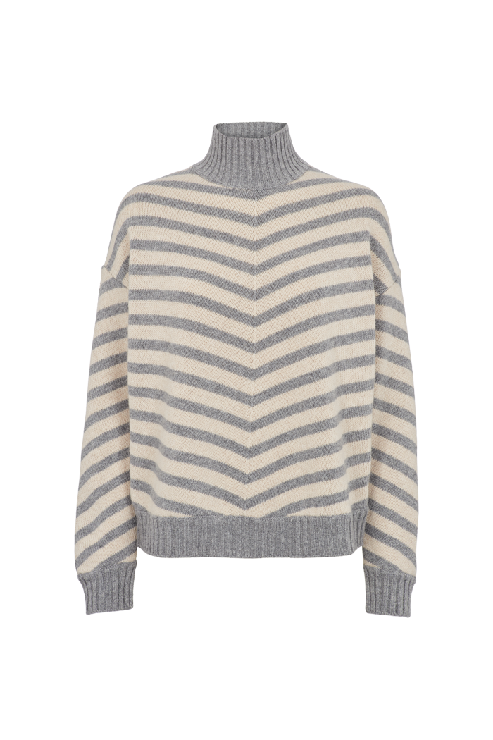 Basic Apparel Line Turtle Sweaters 660 L. grey melange / grey melange