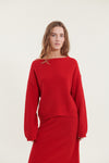 Lise Scoop Neck - High Risk Red