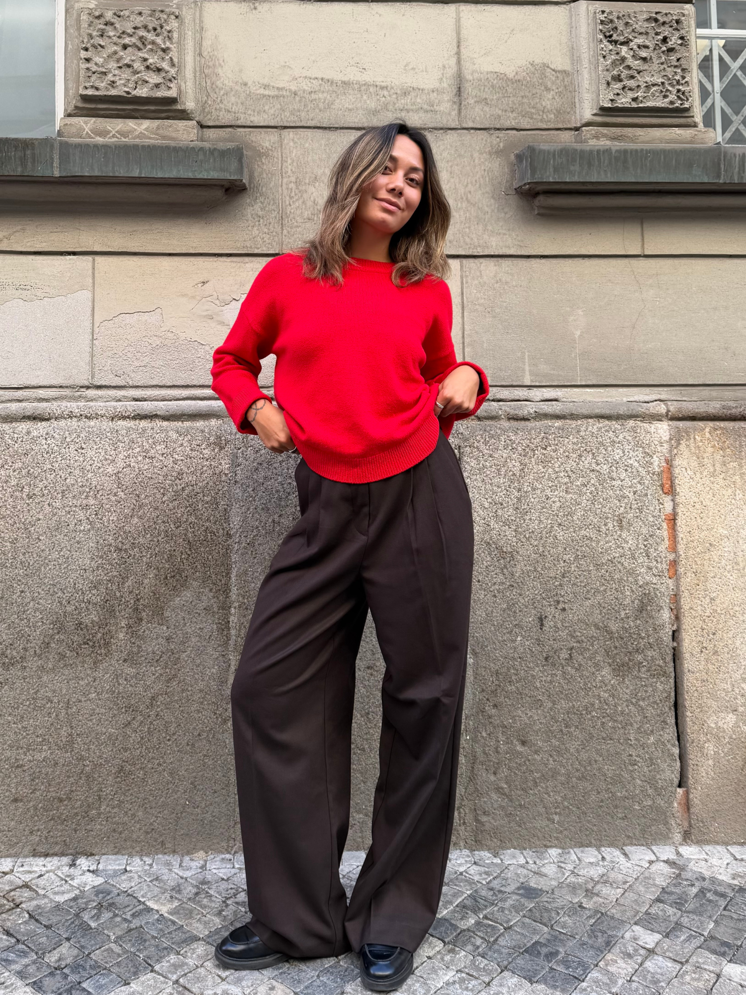 Basic Apparel Liz O-Neck Sweaters 913 Tomato