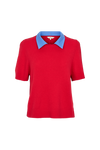 Liz SS W. Collar - Tomato