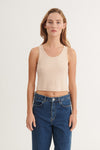 Ludmilla Crop Tank - Smokey Grey