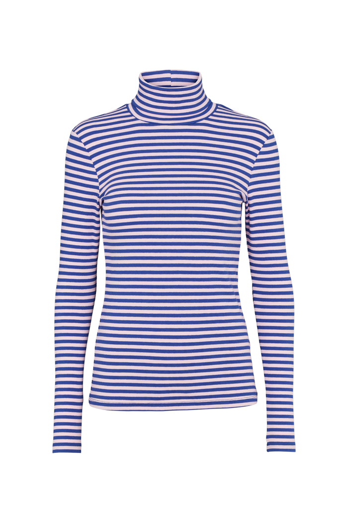 Basic Apparel Ludmilla High-neck T-shirts 739 Clematis blue/ Sweet Lilac