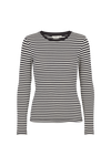 Ludmilla LS Tee - Whisper White/ Black/ Black Trim